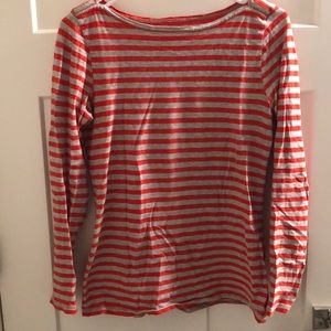 J crew long sleeve striped 100% cotton top
